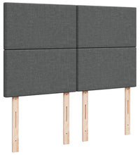 Boxspringbett mit Matratze Dunkelgrau 140x200 cm Stoff