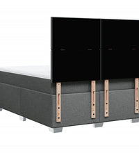 Boxspringbett mit Matratze Dunkelgrau 140x200 cm Stoff