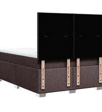 Boxspringbett mit Matratze Dunkelbraun 140x200 cm Stoff