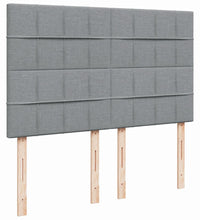 Boxspringbett mit Matratze Hellgrau 140x200 cm Stoff