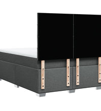 Boxspringbett mit Matratze Dunkelgrau 140x200 cm Stoff