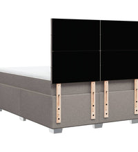 Boxspringbett mit Matratze Taupe 140x200 cm Stoff