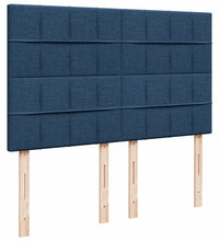 Boxspringbett mit Matratze Blau 140x200 cm Stoff
