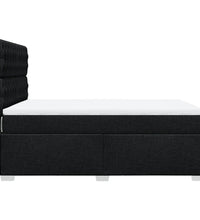 Boxspringbett mit Matratze Schwarz 140x200 cm Stoff