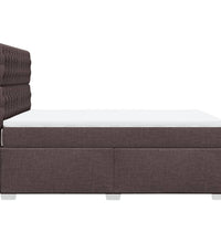 Boxspringbett mit Matratze Dunkelbraun 140x200 cm Stoff