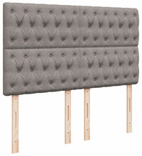 Boxspringbett mit Matratze Taupe 140x200 cm Stoff
