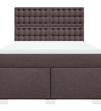 Boxspringbett mit Matratze Dunkelbraun 140x200 cm Stoff