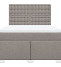 Boxspringbett mit Matratze Taupe 140x200 cm Stoff