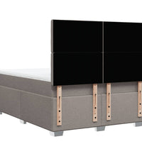 Boxspringbett mit Matratze Taupe 140x200 cm Stoff