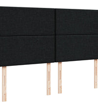 Boxspringbett mit Matratze Schwarz 180x200 cm Stoff