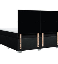 Boxspringbett mit Matratze Schwarz 180x200 cm Stoff