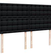 Boxspringbett mit Matratze Schwarz 180x200 cm Stoff