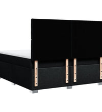 Boxspringbett mit Matratze Schwarz 180x200 cm Stoff