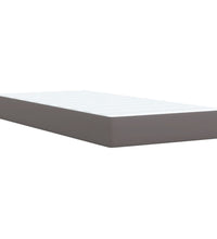 Boxspringbett mit Matratze Grau 90x200 cm Kunstleder