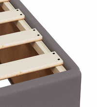 Boxspringbett mit Matratze Grau 90x200 cm Kunstleder