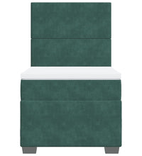Boxspringbett mit Matratze Dunkelgrün 80x200 cm Samt