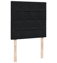 Boxspringbett mit Matratze Schwarz 80x200 cm Samt