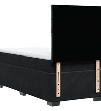 Boxspringbett mit Matratze Schwarz 80x200 cm Samt