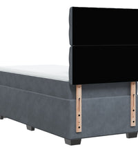 Boxspringbett mit Matratze Dunkelgrau 80x200 cm Samt