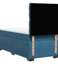 Boxspringbett mit Matratze Blau 80x200 cm Samt