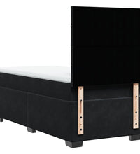 Boxspringbett mit Matratze Schwarz 90x190 cm Samt