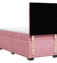 Boxspringbett mit Matratze Rosa 90x190 cm Samt