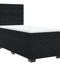 Boxspringbett mit Matratze Schwarz 90x190 cm Samt