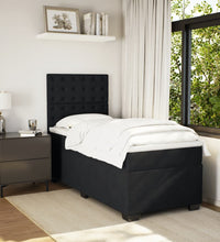 Boxspringbett mit Matratze Schwarz 90x190 cm Samt