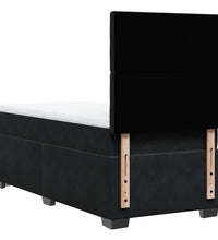 Boxspringbett mit Matratze Schwarz 90x190 cm Samt