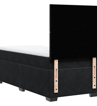 Boxspringbett mit Matratze Schwarz 90x200 cm Samt