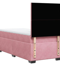 Boxspringbett mit Matratze Rosa 90x200 cm Samt