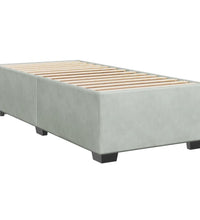 Boxspringbett mit Matratze Hellgrau 90x200 cm Samt