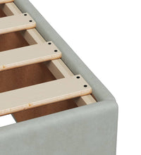 Boxspringbett mit Matratze Hellgrau 90x200 cm Samt