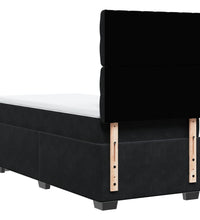 Boxspringbett mit Matratze Schwarz 90x200 cm Samt