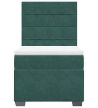 Boxspringbett mit Matratze Dunkelgrün 100x200 cm Samt