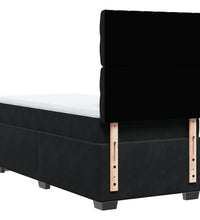 Boxspringbett mit Matratze Schwarz 100x200 cm Samt