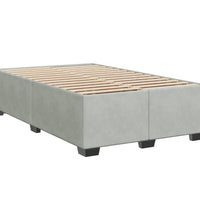 Boxspringbett mit Matratze Hellgrau 120x190 cm Samt