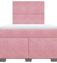 Boxspringbett mit Matratze Rosa 120x190 cm Samt