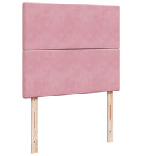 Boxspringbett mit Matratze Rosa 120x190 cm Samt