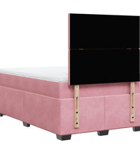 Boxspringbett mit Matratze Rosa 120x190 cm Samt