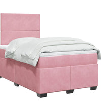Boxspringbett mit Matratze Rosa 120x190 cm Samt
