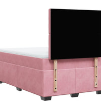 Boxspringbett mit Matratze Rosa 120x190 cm Samt