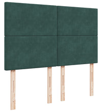 Boxspringbett mit Matratze Dunkelgrün 140x200 cm Samt