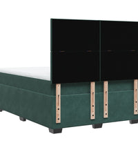 Boxspringbett mit Matratze Dunkelgrün 140x200 cm Samt