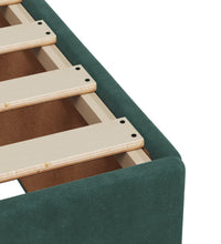 Boxspringbett mit Matratze Dunkelgrün 140x200 cm Samt
