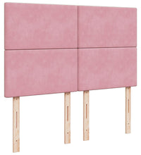 Boxspringbett mit Matratze Rosa 140x200 cm Samt