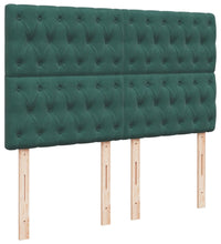 Boxspringbett mit Matratze Dunkelgrün 140x200 cm Samt