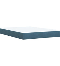 Boxspringbett mit Matratze Blau 140x200 cm Samt