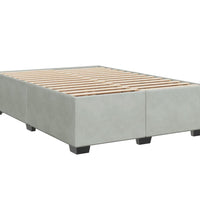 Boxspringbett mit Matratze Hellgrau 160x200 cm Samt