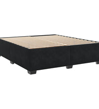 Boxspringbett mit Matratze Schwarz 180x200 cm Samt